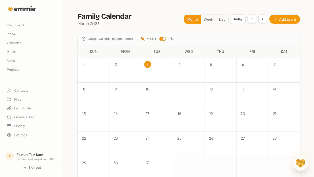 Unified Family Calendar — app screenshot